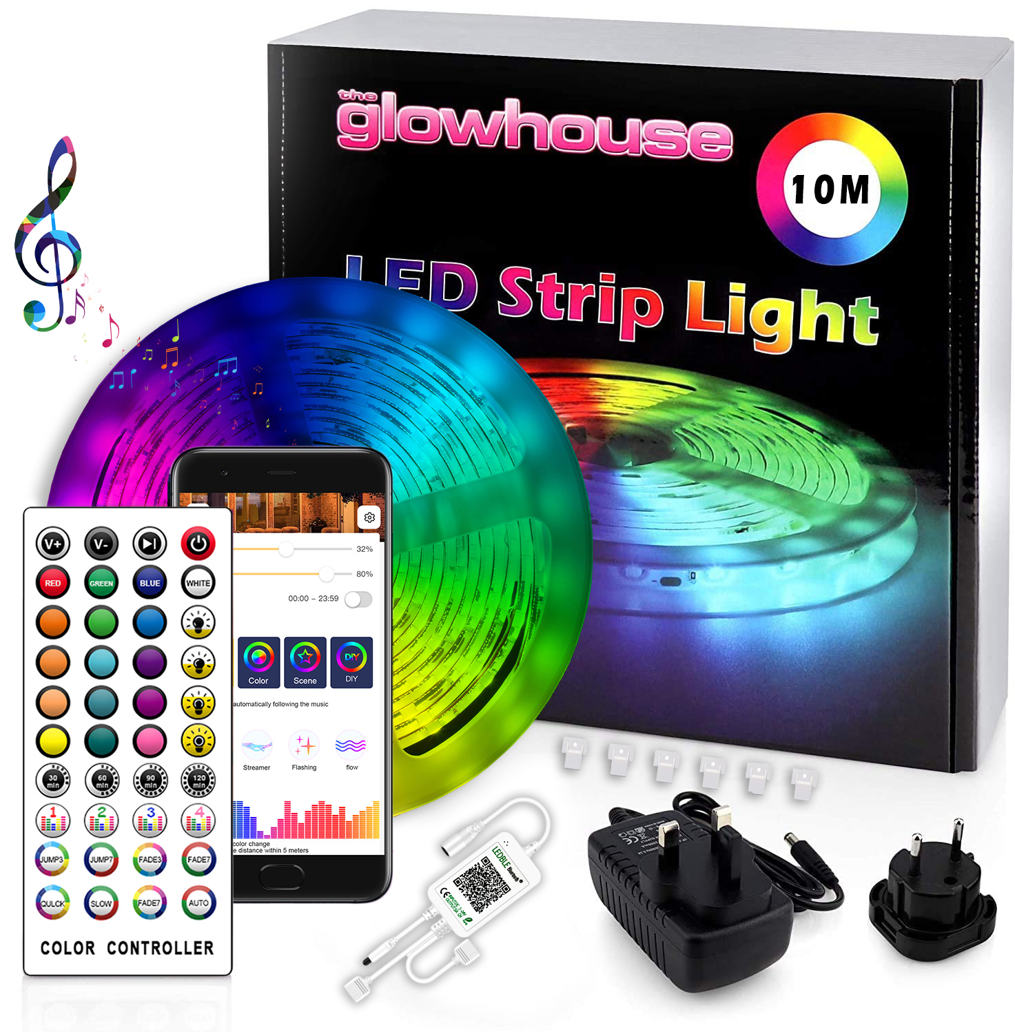 Led colour changing strip sales lights 10m