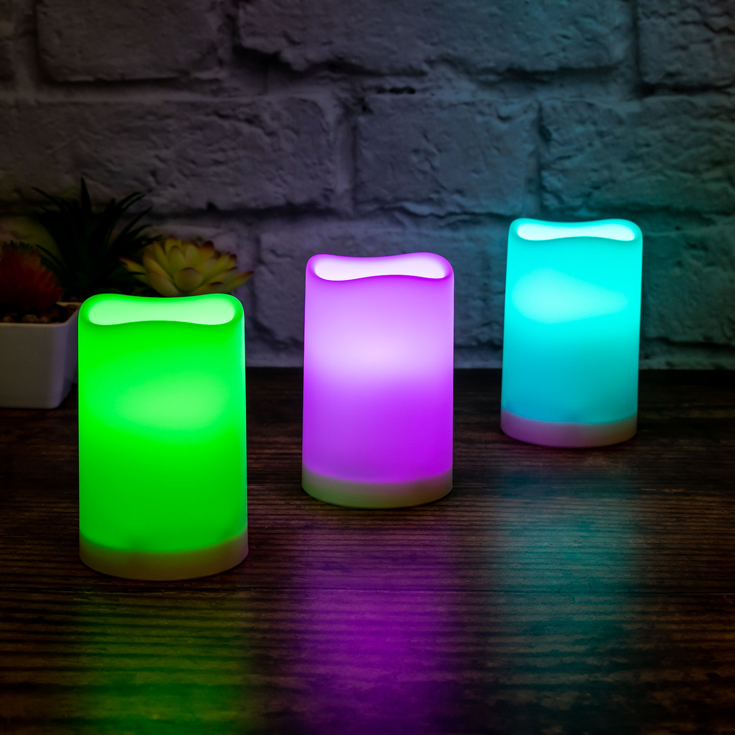 img-Colour Changing LED Candles Set of 3-0
