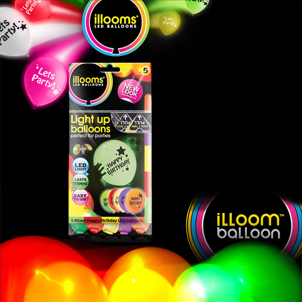 img-Birthday Illoom Balloons 5 Per Pack-0