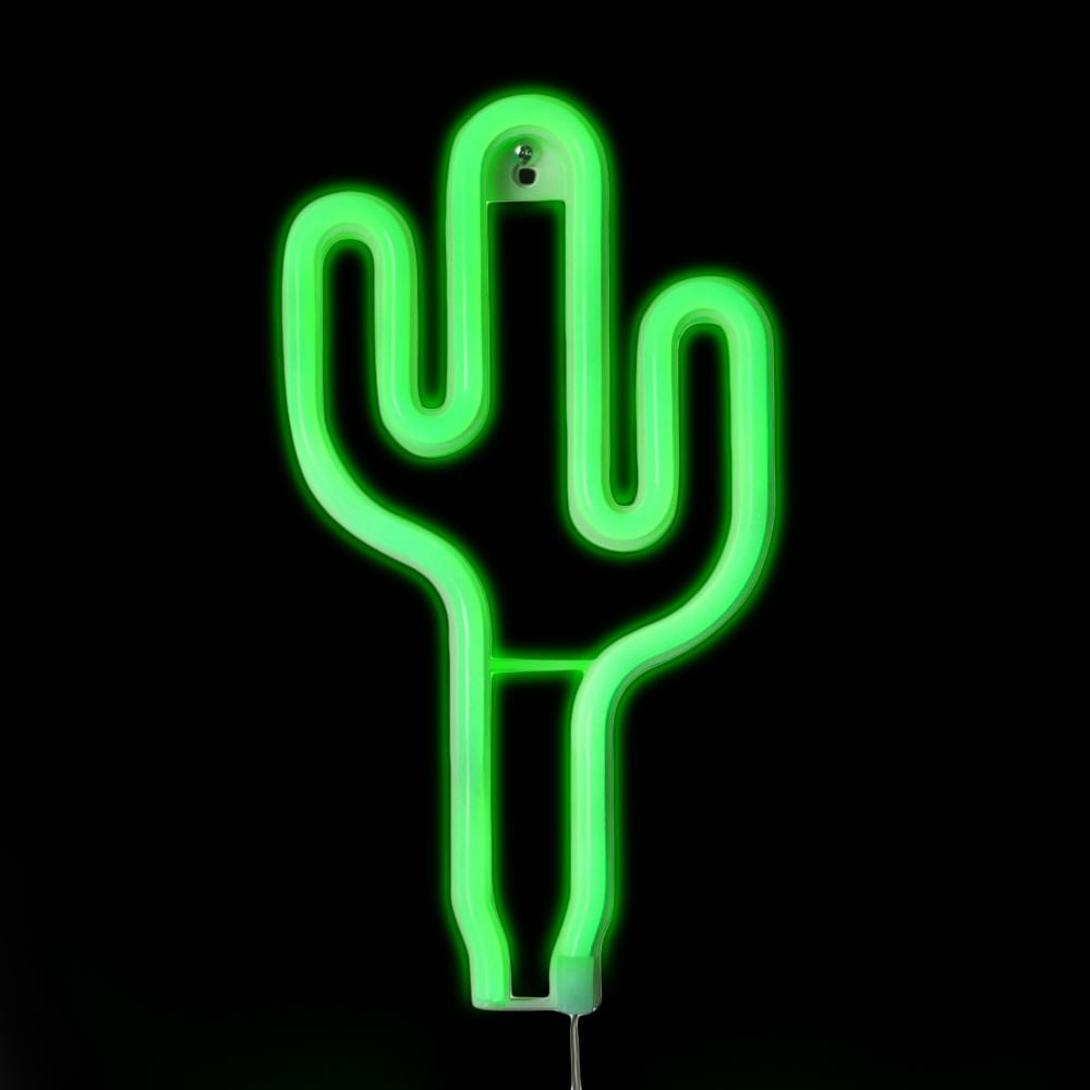 Neon cactus sales wall light
