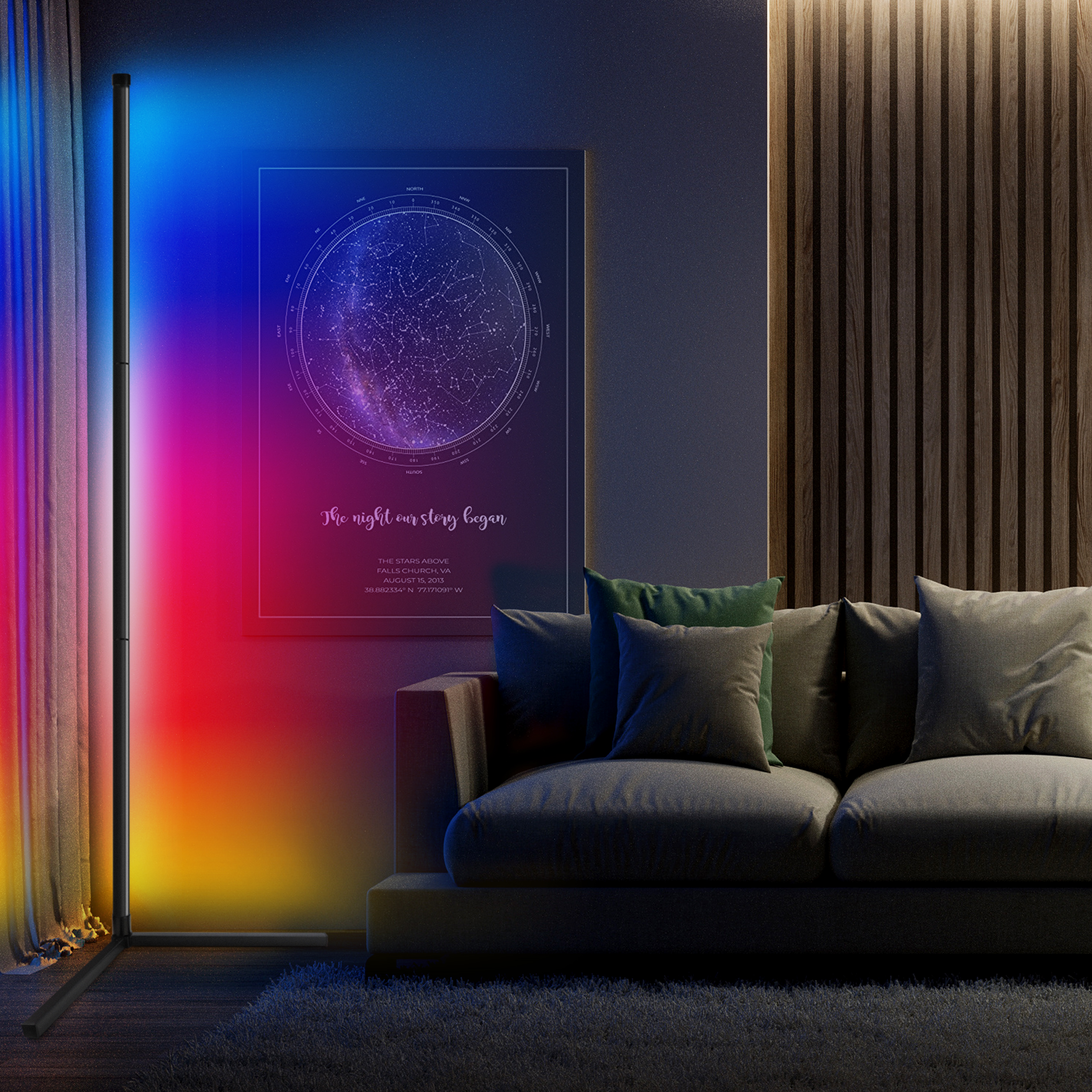 img-Minimalist LED Corner Floor Lamp-0