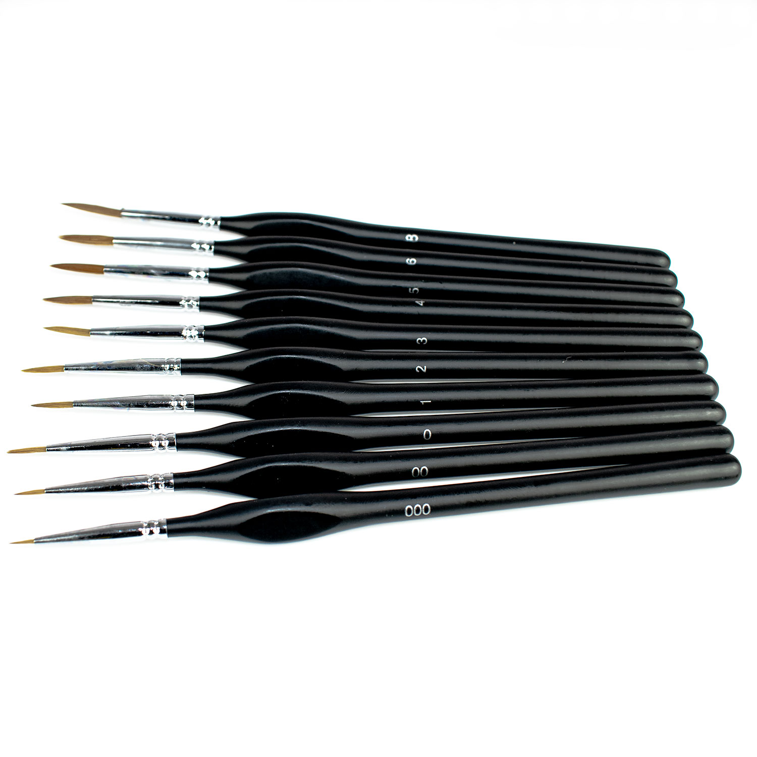 10 Pack of Fine Detail Paint Brushes