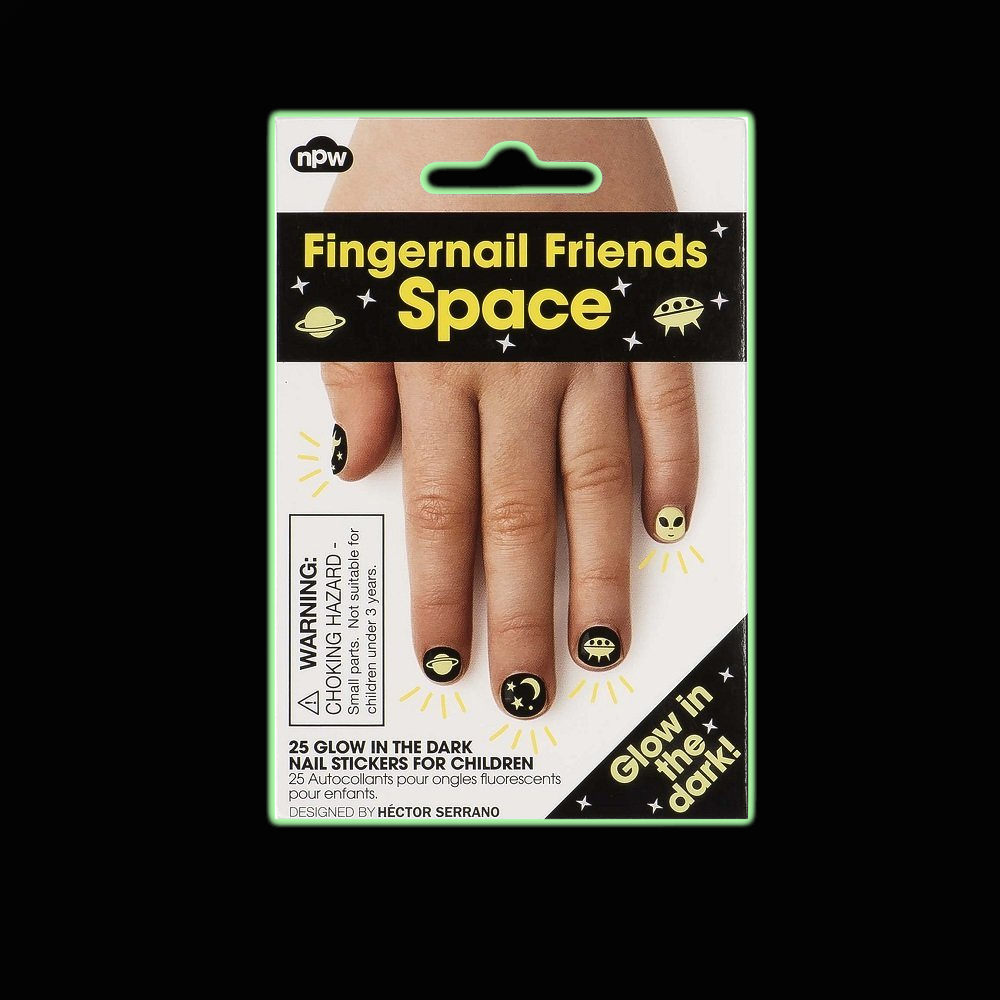 Glow Fingernail Sticker Space