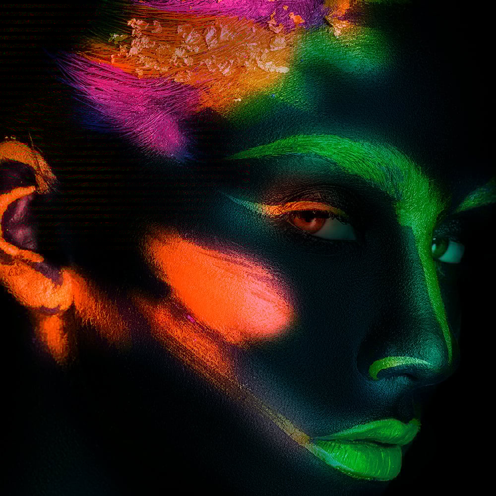 Glow In The Dark Glitter Face Paint