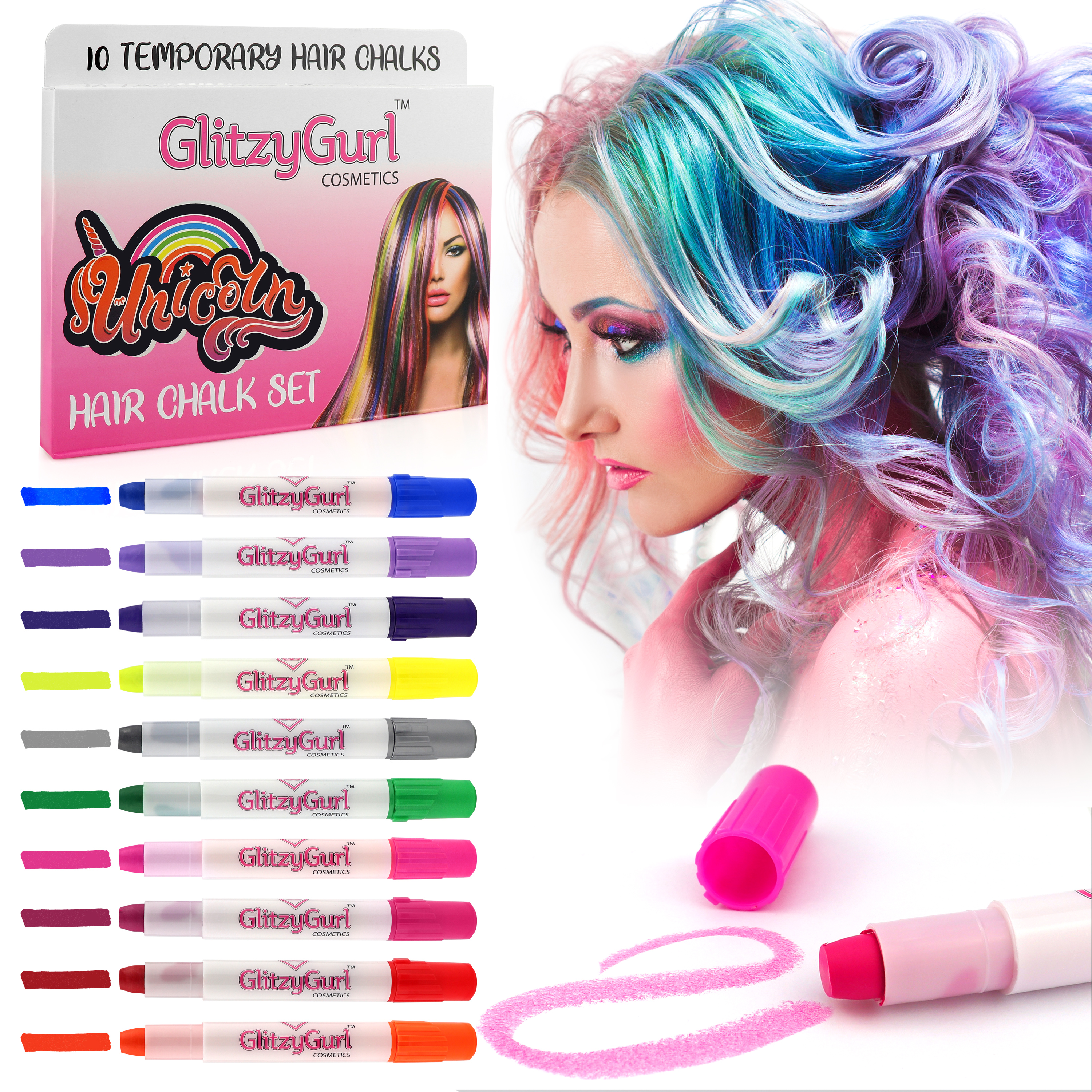 img-GlitzyGurl Hair Chalk Set-0