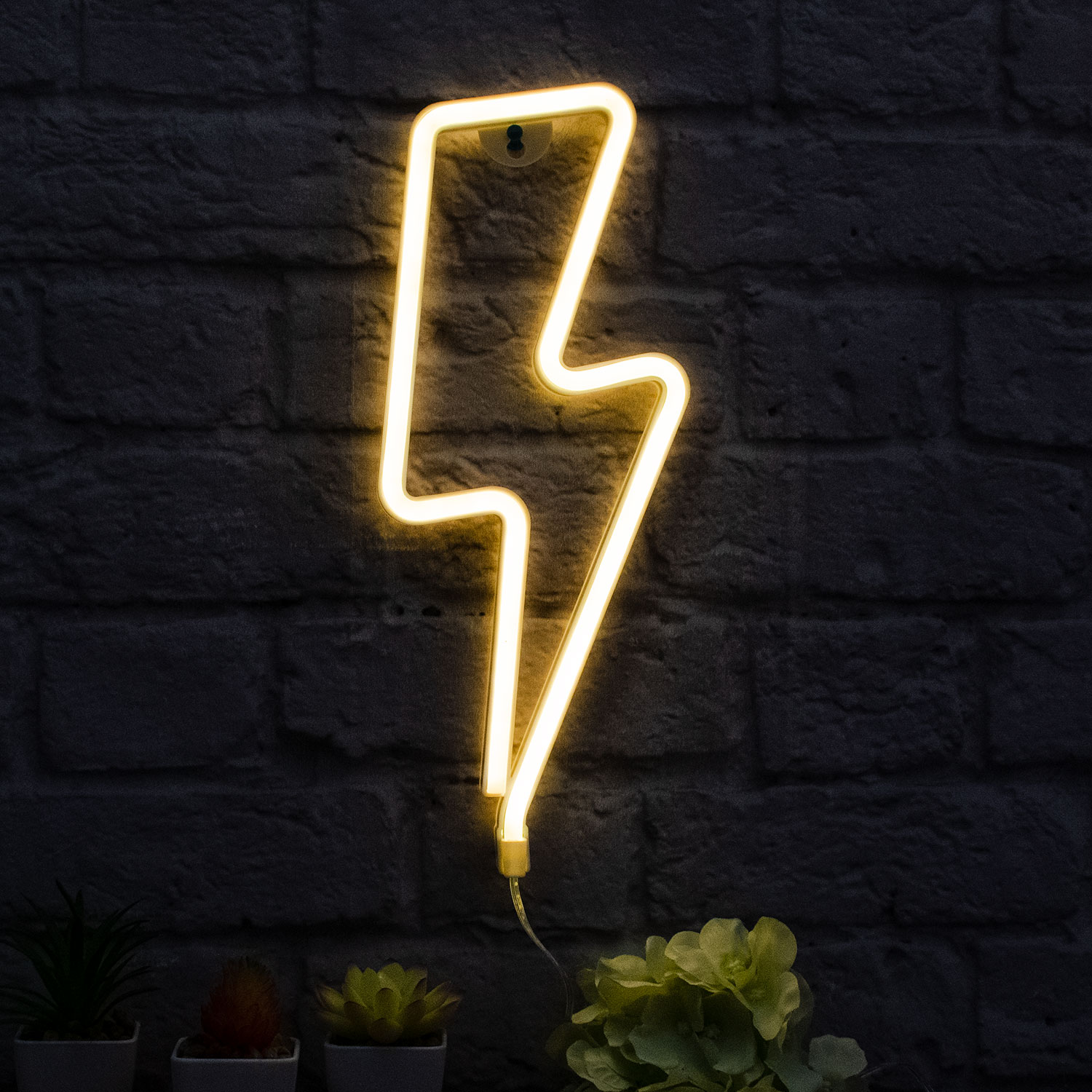 Lightning Bolt Neon Wall Light-