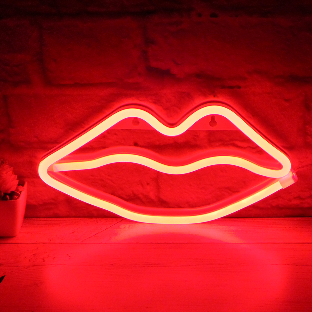 Lips Neon Wall Light-
