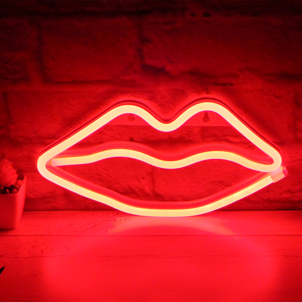 Lips clearance neon sign