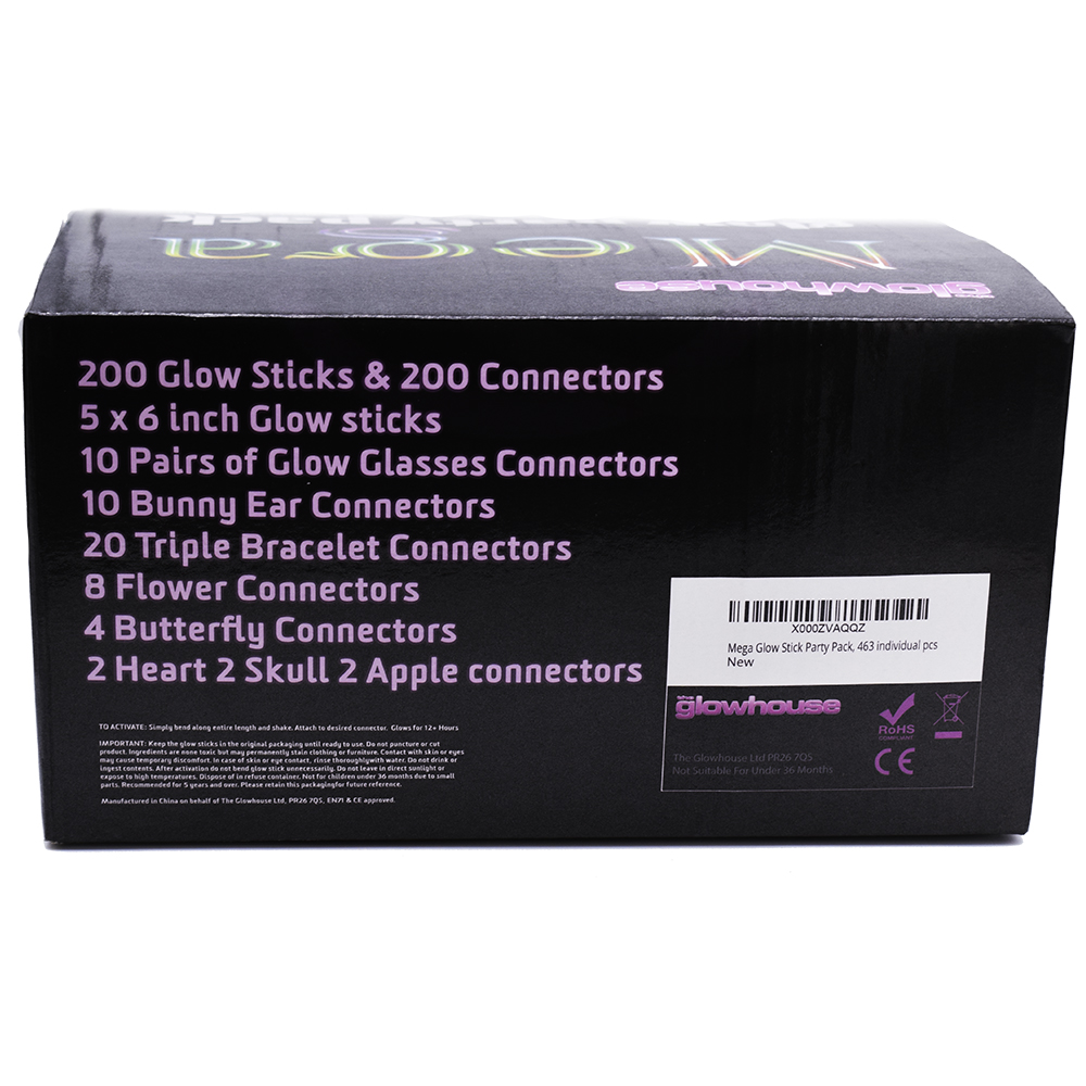 5 x Glow Sticks 6 Inch Premium Glowhouse Brand