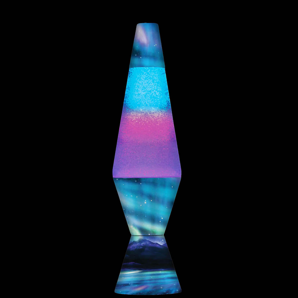 Northern Lights Glitter Lava Lamp