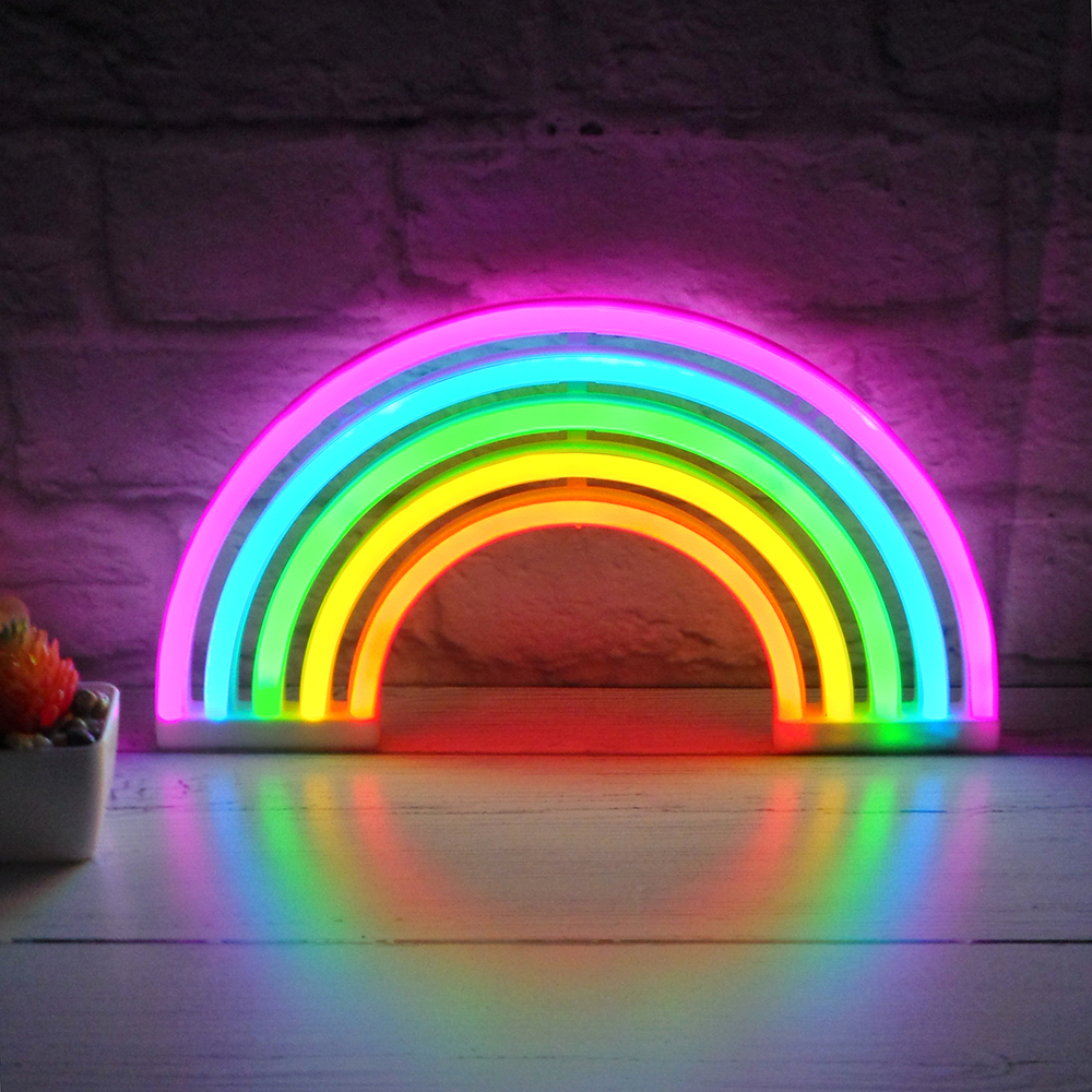 Rainbow Neon Wall Light
