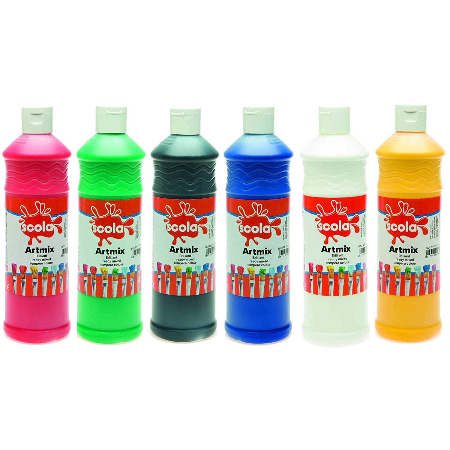 6 x 600ml Artmix Standard Paint-