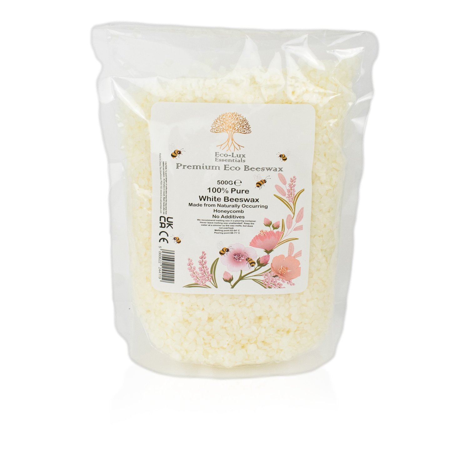 Eco Lux 500g White Beeswax-