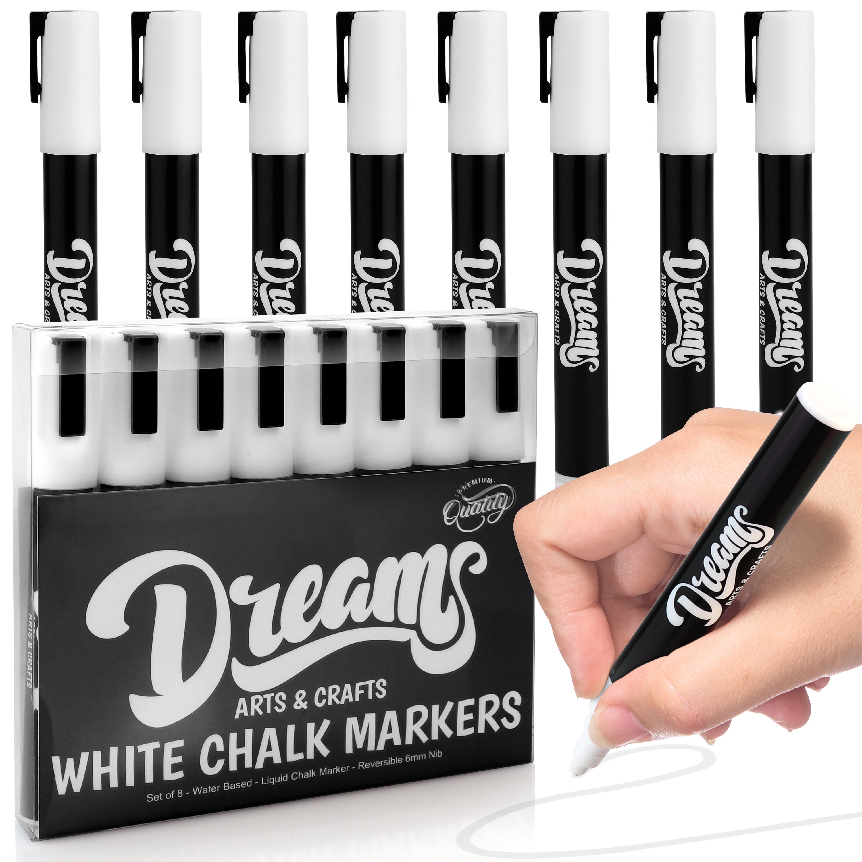 img-Dreams White Chalk Marker Pen Set-0
