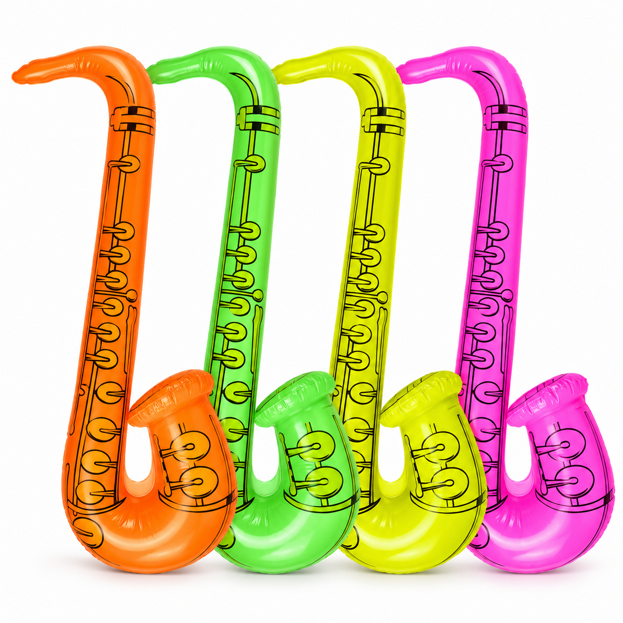 4 x Neon Inflatable Saxophones product image 1
