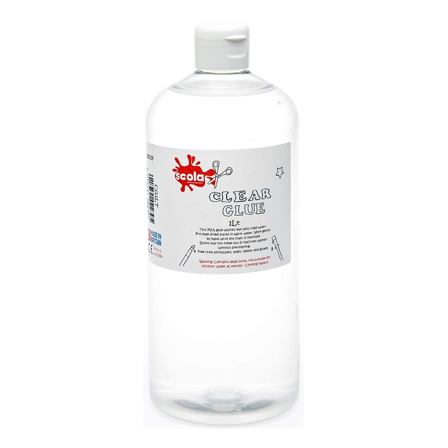 1 Litre Scola Clear PVA Glue-